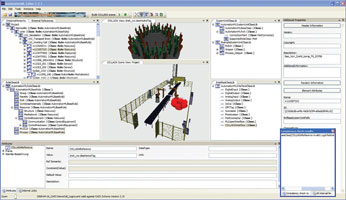 A manufacturing cell in the AutomationML editor